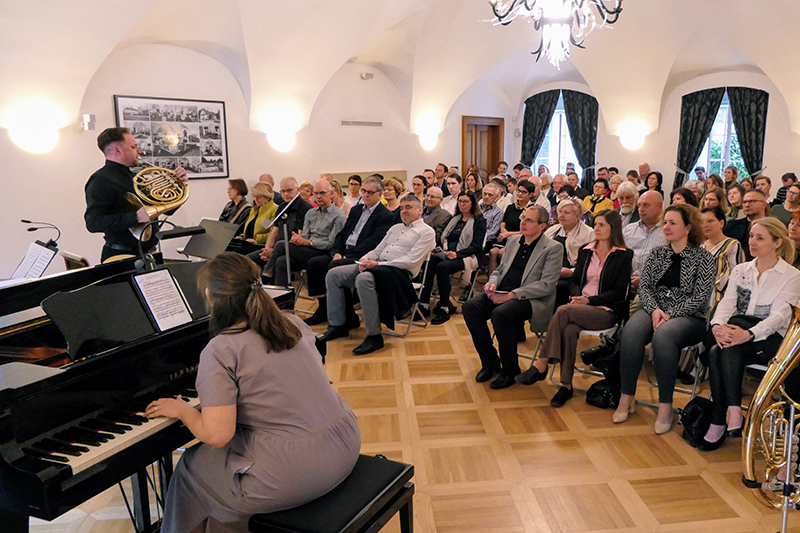 Festival Jarmily Novotné Liteň: Galakoncert hornistů České filharmonie, 13. dubna 2024, Čechovna, Zámek Liteň (foto Vladimír Kačer)