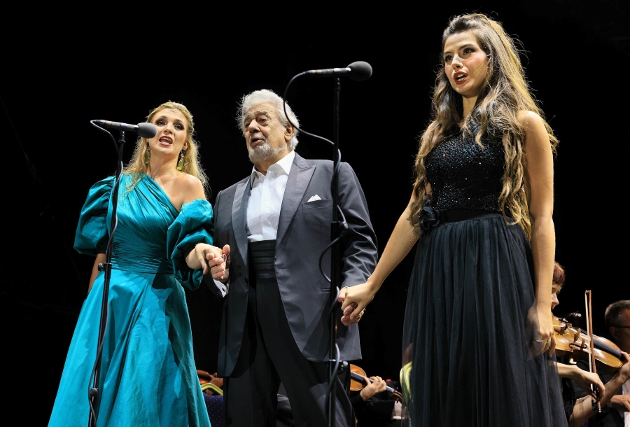 Ester Pavlů, Plácido Domingo, Serena Sáenz, 13. července 2024, Festlival Krumlov (zdroj Festival Krumlov)