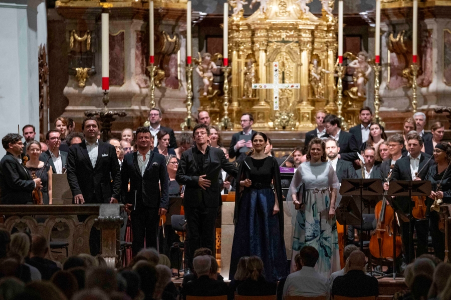 Collegium 1704, Krešimir Stražanac, Krystian Adam, Václav Luks, Ana Maria Labin, Salzburger Festspiele 2024 (zdroj Salzburger Festspiele, foto Marco Borrelli)