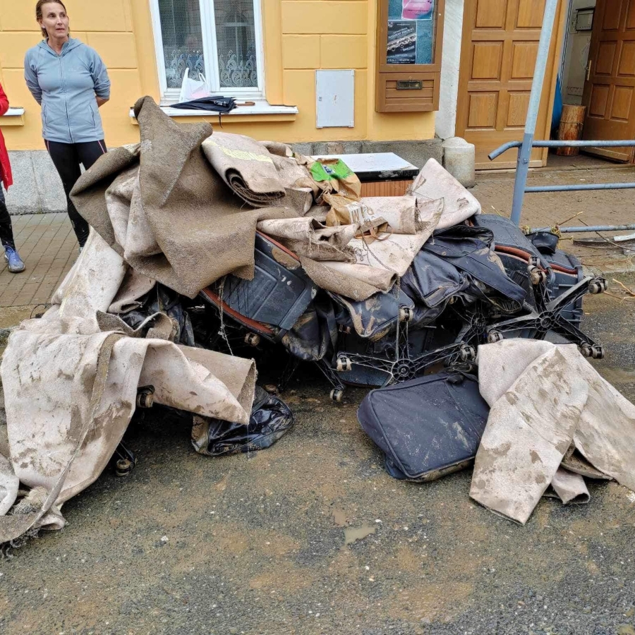 ZUŠ Jeseník zasažená povodněmi (zdroj ZUŠ Jeseník)