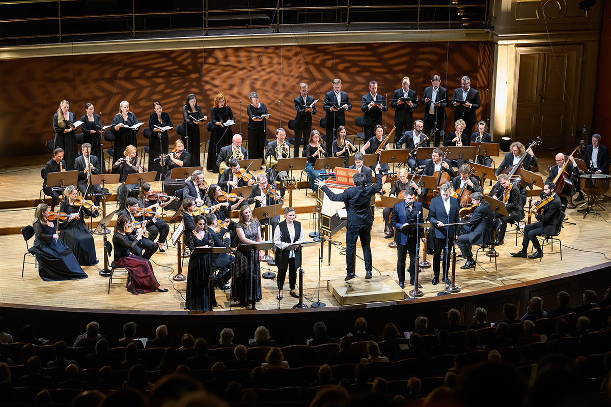 Collegium 1704: Abramo ed Isacco, 15. října 2024, Rudolfinum, Praha – Eleonora Bellocci, Paula Murrihy, Kateryna Kasper, Václav Luks, Michele Angelini a Matthias Winckhler (foto Petra Hajská)