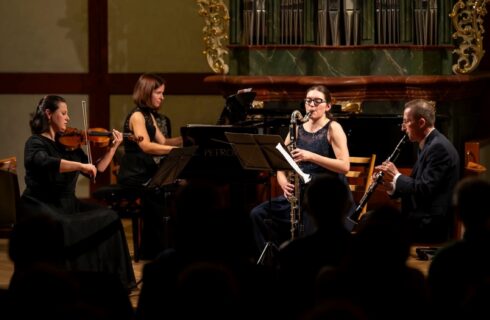 Lucie Fulka Kopsová, Lucie Soutorová Valčová, Anna Paulová, Jan Brabec, 14. října 2024 (zdroj Prague Philharmonia, foto Milan Mošna)