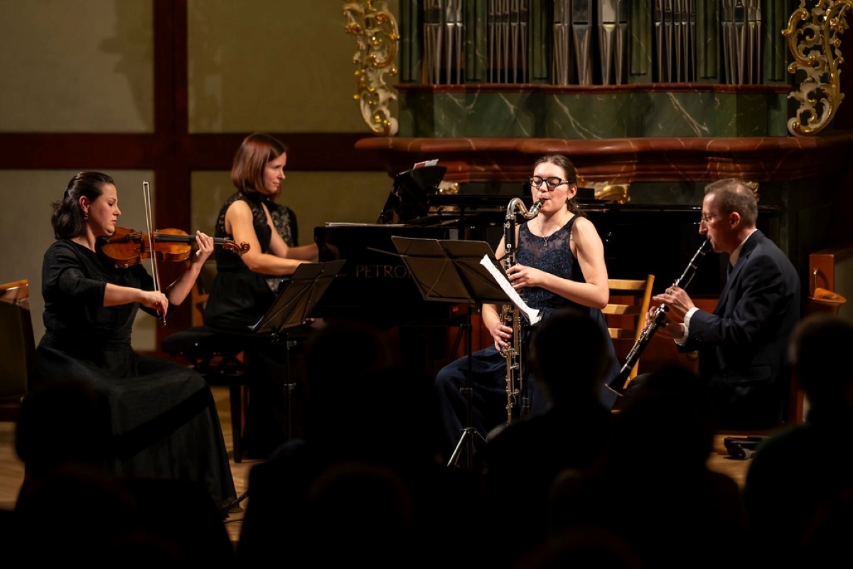 Lucie Fulka Kopsová, Lucie Soutorová Valčová, Anna Paulová, Jan Brabec, 14. října 2024 (zdroj Prague Philharmonia, foto Milan Mošna)