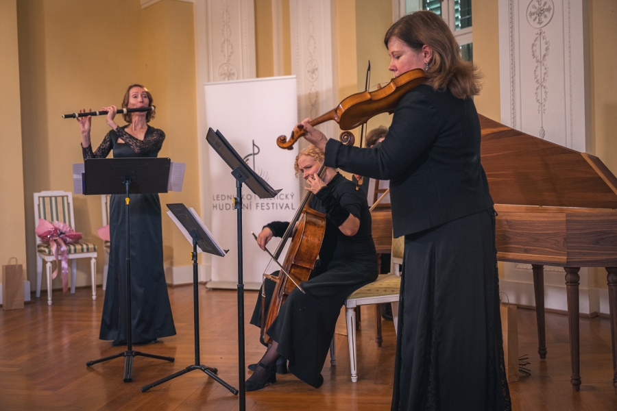 Rendes-vouz s králem: Jana Semerádová, Jiří Havrlant, Hana Fleková, Lenka Torgersen, 29. září 2024, Lednicko-valtický hudební festival (zdroj Lednicko-valtický hudební festival, foto Pavel Kristián jr.)