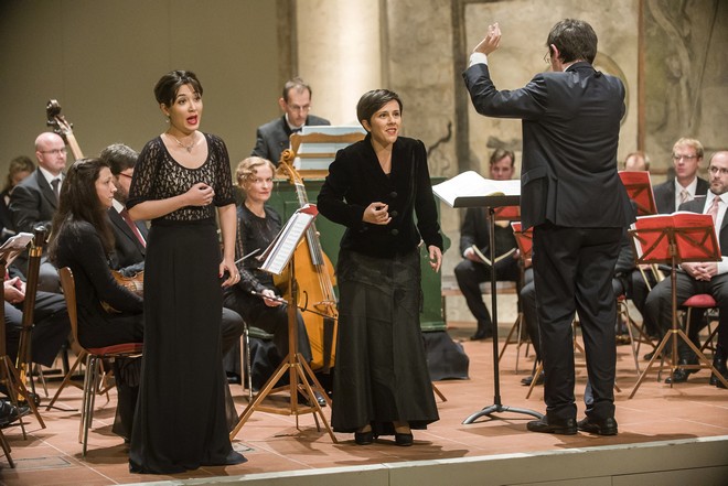 Mariánské nešpory - Francesca Aspromonte, Silvia Frigato, Václav Luks, Collegium 1704 - kostel sv. Anny – Pražská křižovatka Praha 2015 (foto © Collegium 1704 / Petra Hajská)
