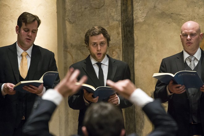 Mariánské nešpory - Václav Čížek, David Hernández, Čeněk Svoboda - kostel sv. Anny – Pražská křižovatka Praha 2015 (foto © Collegium 1704 / Petra Hajská)
