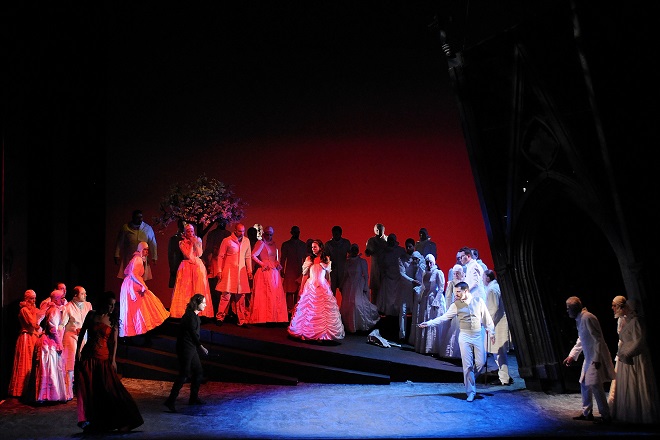 Puccini: Edgar - Paolo Lardizzone (Edgar), Lívia Obručník Vénosová (Fidelia), Jiří Brückler (Frank) - DJKT Plzeň (foto Pavel Křivánek)