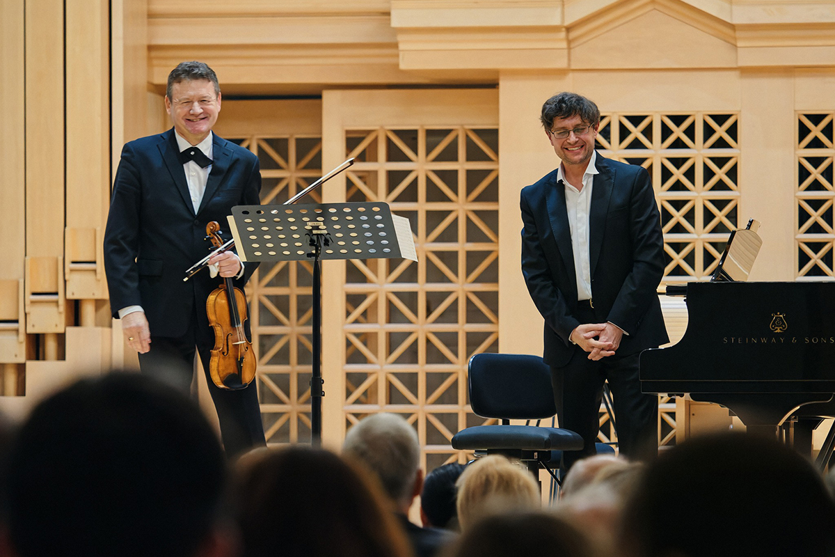 Dny Bohuslava Martinů: Ivan Ženatý & Miroslav Sekera, 29. listopadu 2023, Sál Martinů, Lichtenštejnský palác, Praha – Ivan Ženatý a Miroslav Sekera (foto Michal Romanovský)
