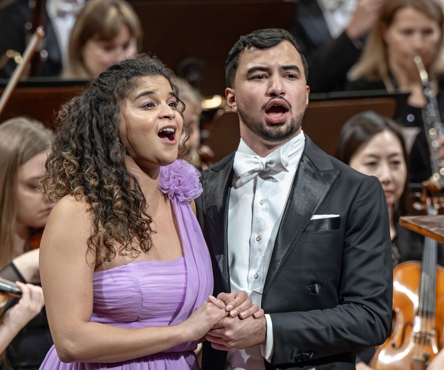 Julie Roset, Anthony León 7. ledna 2025, Rudolfinum, Praha (zdroj Nachtigall Artists, foto Petr Dyrc)