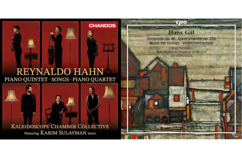 Přebal alba Hahn: Piano Quintet/Piano Quartet/Songs a přebal alba Hans Gál: Music for Chamber Orchestra (zdroj Chandos a Amazon)