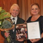 Karel Pexidr 95, 4. listopadu 2024, Dům hudby, Plzeň – Karel Pexidr a Lenka Kavalová (foto Eva Hubatová)
