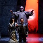 Bedřich Smetana: Čertova stěna, Národní divadlo moravskoslezské – Kristýna Kůstková (Katuška), Luciano Mastro (Jarek, rytíř ve službě Vokově), Miloš Horák (Rarach) (foto Martin Popelář)