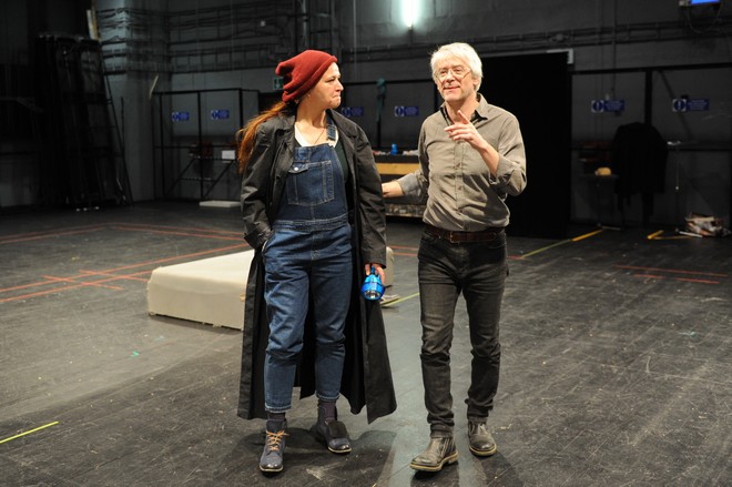 Maida Hundeling a režisér Martin Bendik na skúške Fidelia (foto A. Klenkova)