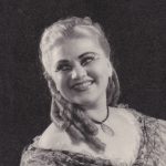 Marie Rathouská (pravděpodobně jako Karolina ve Dvou vdovách), 60. léta, Divadlo F. X. Šaldy Liberec (foto se souhlasem Jiřího Bartoloměje Struze)