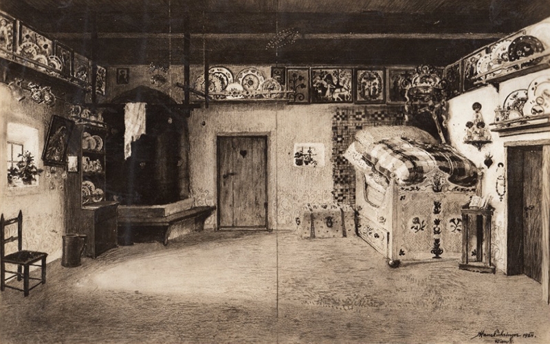 Návrh scény k inscenaci Státní opery v Berlíně 1924 (Jiří Zahrádka)