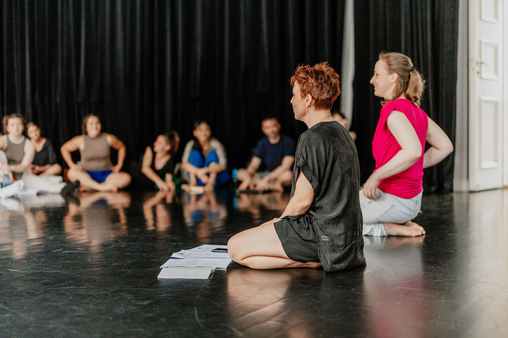 Sympozium Inner Speech as a Stage Gesture in Instant Composition – úvod – Mish Rais a Markéta Machková, HAMU, Praha (foto Tereza Jakoubková)
