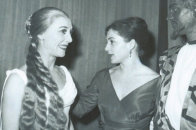 Trúda Boudová-Tašká se sólisty Národního divadla v Praze (foto archiv)