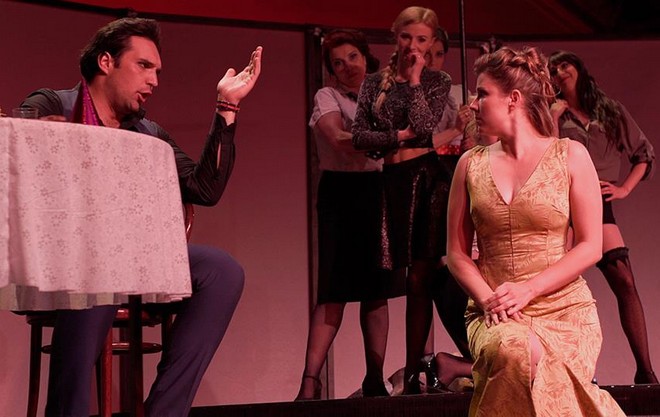 Wolfgang Amadeus Mozart: Don Giovanni – Adam Plachetka (Don Giovanni) a Kateřina Kněžíková (Dona Elvira) - Hudební festival Znojmo 2016 (foto FB HFZ 2016)