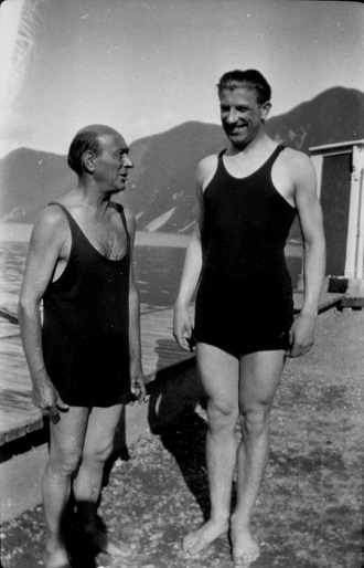 Arnold Schoenberg a Winfried Zillig (foto archiv)