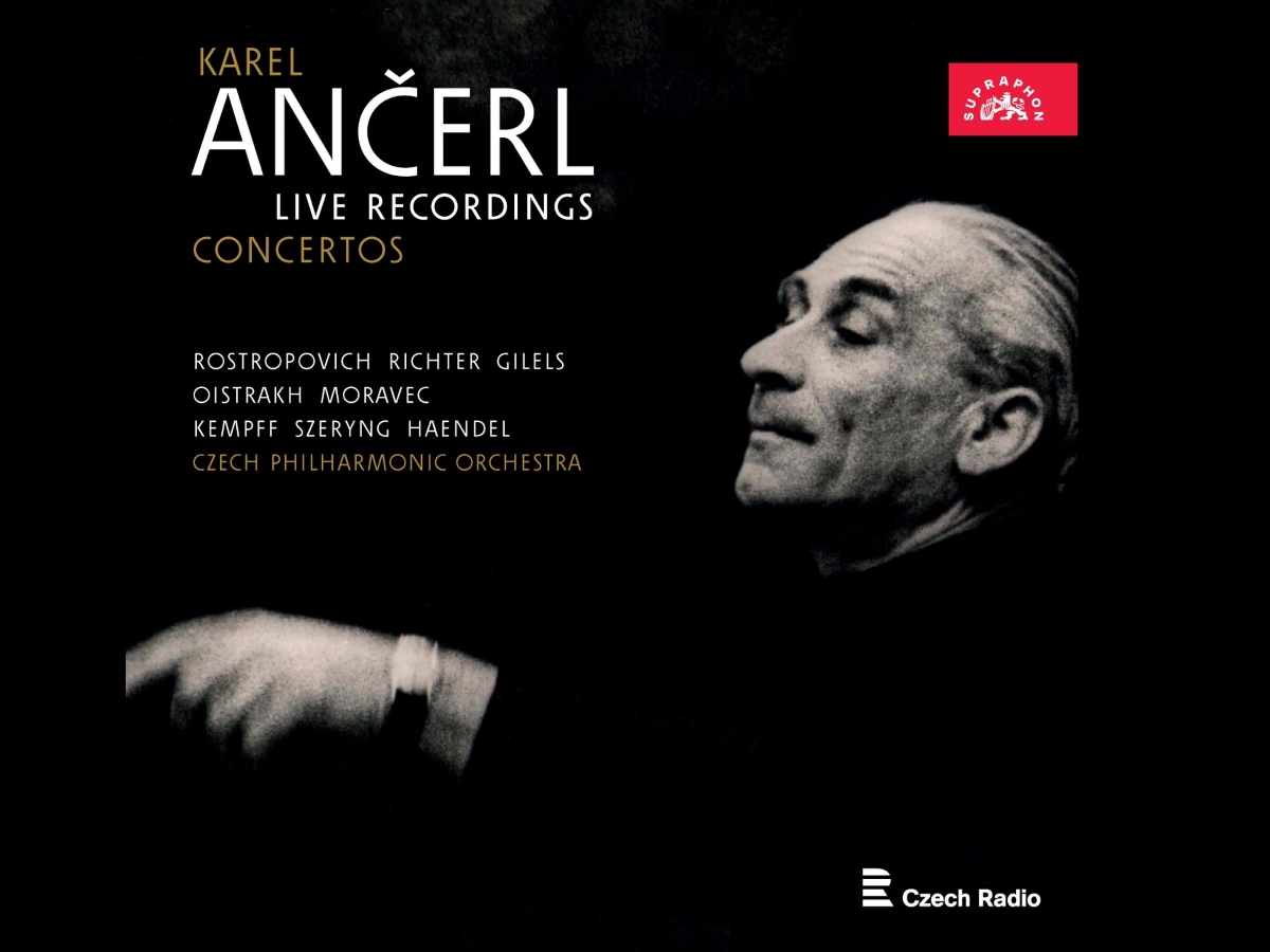 Přebal nového souboru 7 CD Karel Ančerl Live Recordings / Concertos (zdroj Supraphon)