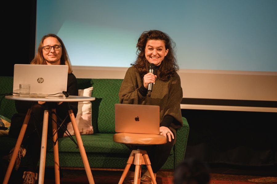 Markéta Málková na konferenci Status umělce a role oborových organizací (foto archiv Vize tance)