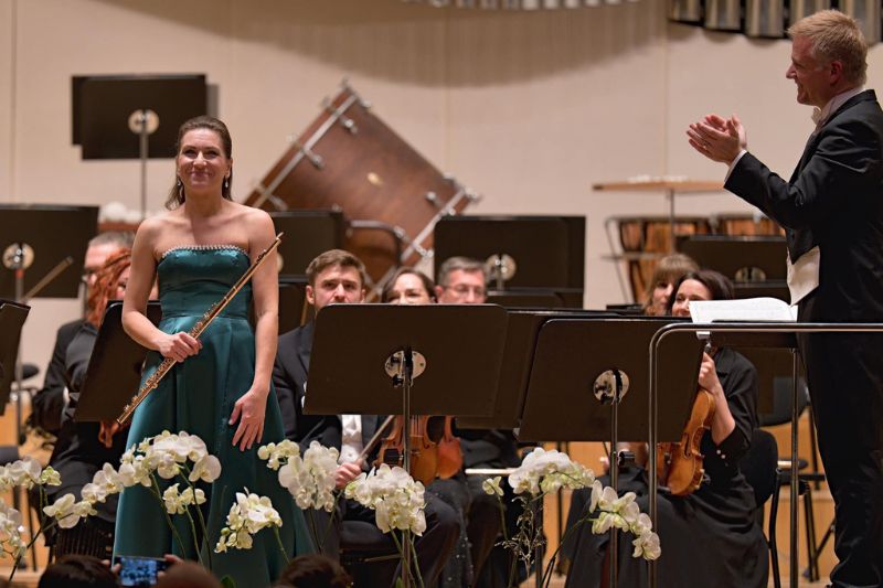 Slovenská filharmónia: Webern Mozart Stravinskij, 14. března 2025, Koncertná sieň Slovenské filharmónie – Simona Pingitzer a Marián Lejava (foto Ján Lukáš)