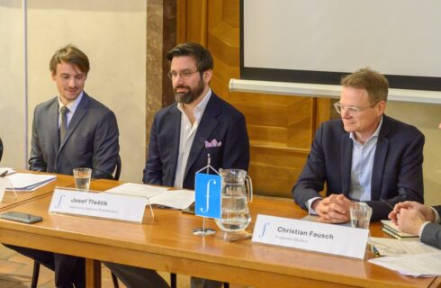 Pavel Trojan, Josef Třeštík, Christian Fausch (zdroj Pražské jaro, foto Michal Vencl)