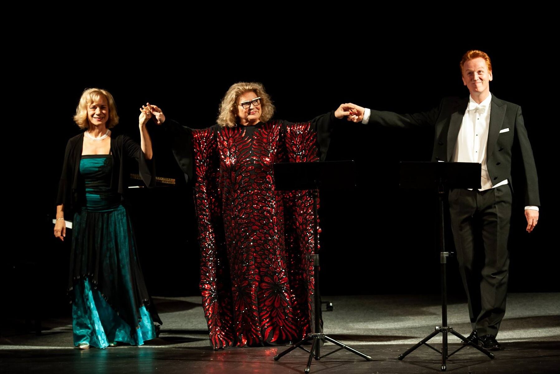 Koncert ve Znojemském divadle, Marta Vašková, Gabriela Beňačková, Jakub Pustina (zdroj Mezinárodní pěvecká soutěž Gabriely Beňačkové)