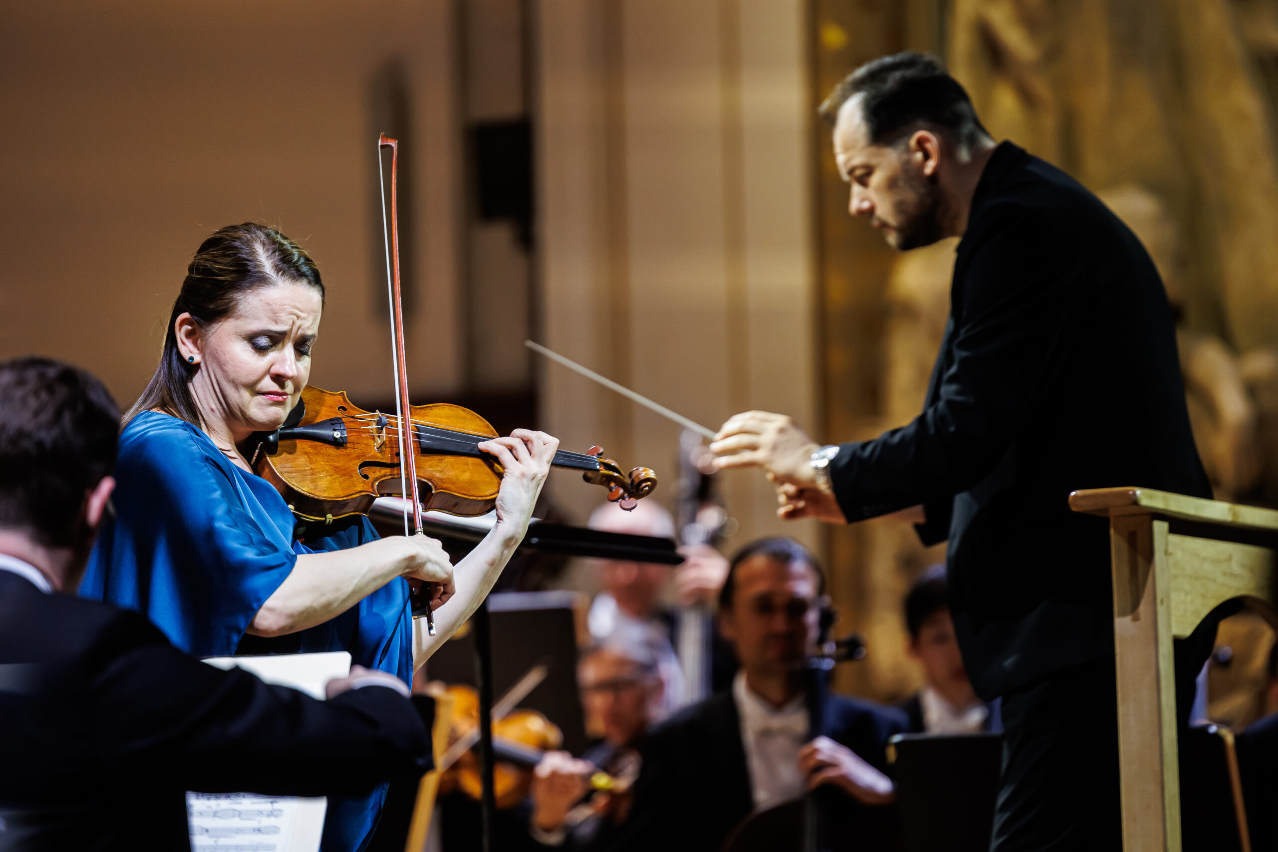 Pražské jaro 2025: Baiba Skride, Andris Nelsons, Boston Symphony Orchestra, 14. dubna 2025, Obecní dům, Praha (zdroj Pražské jaro, foto Michal Fanta)