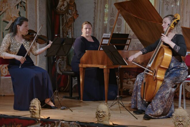 Festival Baroko 2025: Josef Kohout (1734–1777), Klavírní tria, 4. června 2025, Vlastivědné muzeum v Olomouci, sál Václava III. – Trio Unitas (foto Ivo Zatloukal)