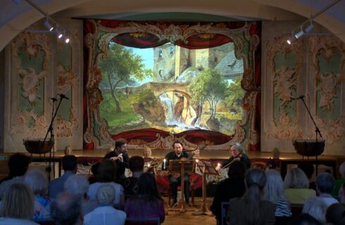 Festival Baroko 2025: Václav Tomáš Matějka (1773–1830), 12. června 2025, Vlastivědné muzeum v Olomouci, sál Václava III. – Karel Valter, Jan Tuláček a Peter Biely (foto Ivo Zatloukal)