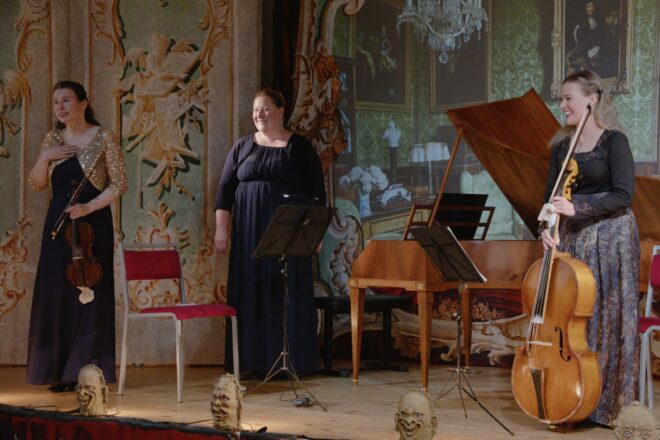 Festival Baroko 2025: Josef Kohout (1734–1777), Klavírní tria, 4. června 2025, Vlastivědné muzeum v Olomouci, sál Václava III. – Trio Unitas (foto Ivo Zatloukal)