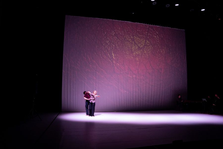 Walking Songs (A. Štepita a M. Poláková, foto Juraj Žilinčár, Slovenská tanečná platforma 2025)