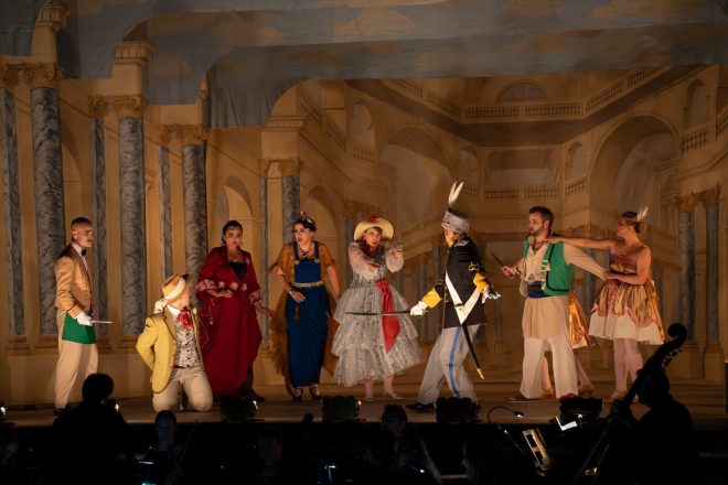 G. B. Bononcini, A. M. Bononcini: Camilla – David Nykl, Vojtěch Pelka, Michaela Šrůmová, Eliška Minářová, Pavla Radostová, Štěpán Pokorný, Martin Javorský, Lucie Holánková 18. července 2025, Divadlo Florea Theatrum, Praha (foto Adam Rojko)