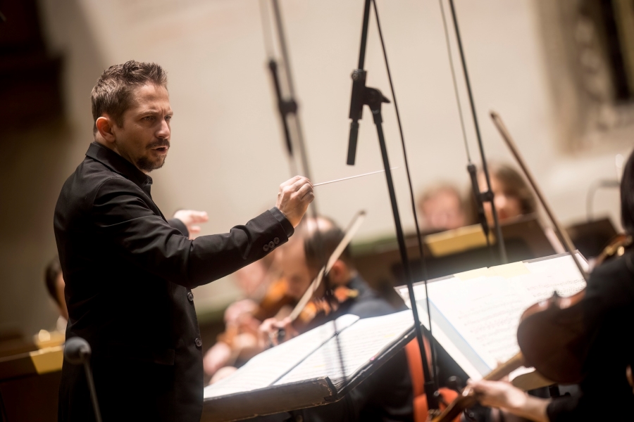 Gregor Mayrhofer, 9. dubna 2025, Betlémská kaple, Praha (zdroj Symfonický orchestr Českého rozhlasu, foto Vojtěch Brtnický)