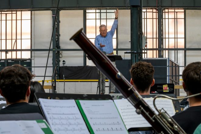 Ostravské dny 2025 – Orchestra Opening: Skladby pro tři orchestry, 24. srpna 2025, Trojhalí Karolina – Petr Kotík (zdroj Ostravské centrum nové hudby)