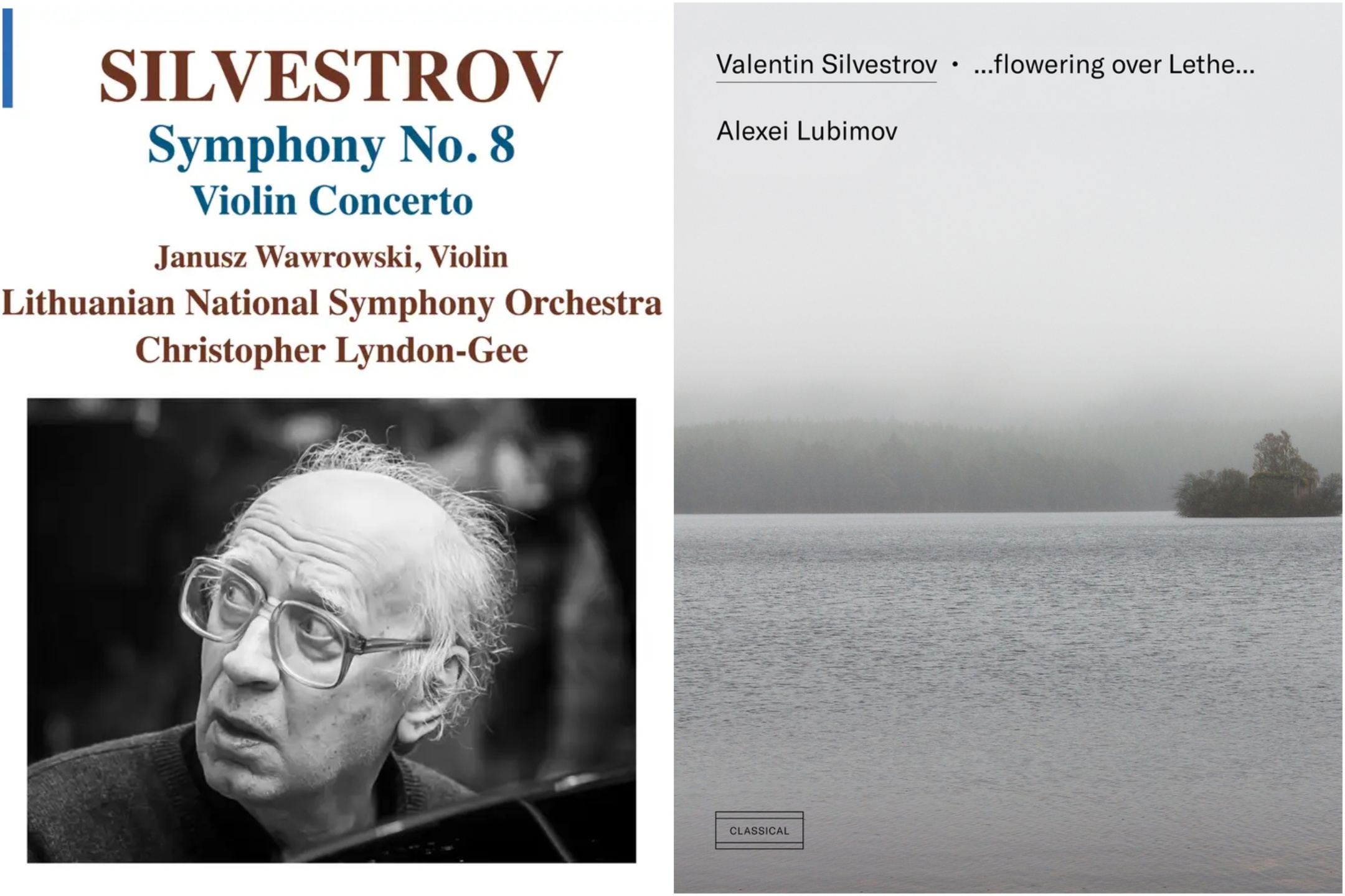 Silvestrov, V.: Symphony No. 8 / Violin Concerto, Silvestrov: Flowering Over Lethe (zdroj Naxos/ECM)