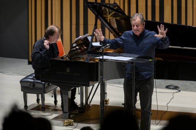 Ostravské dny: Dlouhá noc, Part III – Voice & piano, 29. srpna 2025, City Campus, Fakulta umění Ostravské univerzity – Daan Vandewalle a Nicholas Isherwood (zdroj Ostravské centrum nové hudby)