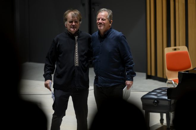 Ostravské dny: Dlouhá noc, Part III – Voice & piano, 29. srpna 2025, City Campus, Fakulta umění Ostravské univerzity – Daan Vandewalle a Nicholas Isherwood (zdroj Ostravské centrum nové hudby)