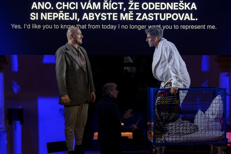 Philip Glass: Proces, kostel sv. Václava v Ostravě, 9. října 2025 – Jiří Hájek, Ihor Maryshkin (foto Martin Popelář)