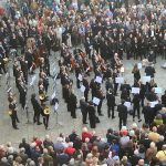 Protest před Teatro La Fenice (zdroj Ytali)