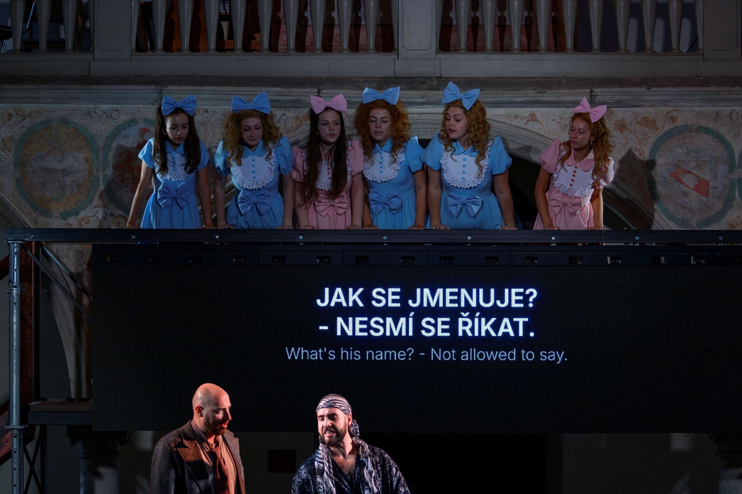 Philip Glass: Proces, Národní divadlo moravskoslezské – Jiří Hájek a Vincenc Ignác Novotný (foto Martin Popelář)