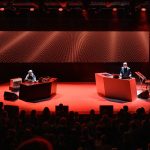 Prague Sounds Festival: Alva Noto & Fennesz, 3. listopadu 2025, ARCHA+ – Alva Noto a Fennesz (foto Petra Hajská)