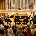 Komorně v Besedním domě: Salieri a jeho žáci, 12. listopadu 2025, Besední dům – Catherine Zatloukalová, Zdeněk Nádeníček, Petr Chomoucký, Karel Hofmann, Jozef Makarovič, Jiří Jakubec, Věra Drápelová a Jana Dvořáková (foto Jakub Joch)