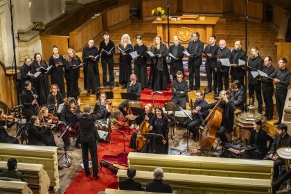 Musica Florea Bohemia: Duchovní hudba Španělska, 24. listopadu 2025, kostel U Salvátora, Praha – Marek Štryncl, Irene Mas Salom, Barbora Kabátková, Daniel Folqué, Musica Florea a Collegium Floreum (foto Pavel Ovsík)