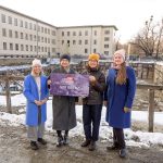 Symbolické předání daru CTP Invest na staveništi koncertního sálu (zdroj Koncertní sál Ostrava)