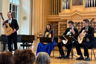 Český spolek pro komorní hudbu: Pražské kytarové kvarteto, 7. února 2026, sál Martinů, HAMU (zdroj Pražské kytarové kvarteto)