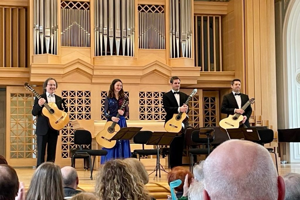 Český spolek pro komorní hudbu: Pražské kytarové kvarteto, 7. února 2026, sál Martinů, HAMU (zdroj Pražské kytarové kvarteto)