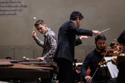 Symfonický orchestr Českého rozhlasu: Koncerty pro marimbu, 12. března 2026, Betlémská kaple – Ladislav Bilan ml., Andrés Maurette O’Brien (foto Michal Fanta)