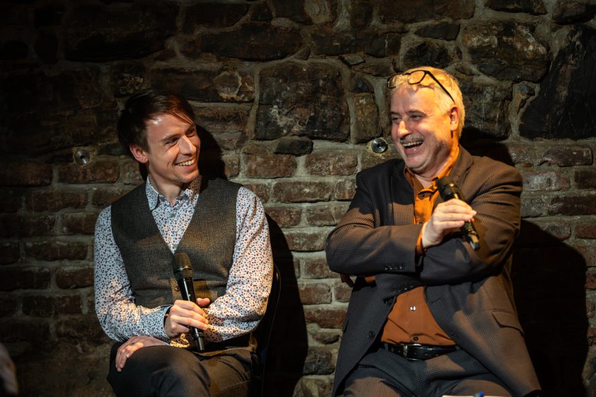 Pavel Trojan a Pavel Trojan ml. – premiéra, 17. března 2026, Studio Švandova divadla na Smíchově, Praha – Pavel Trojan a Pavel Trojan ml. (foto Milan Mošna)